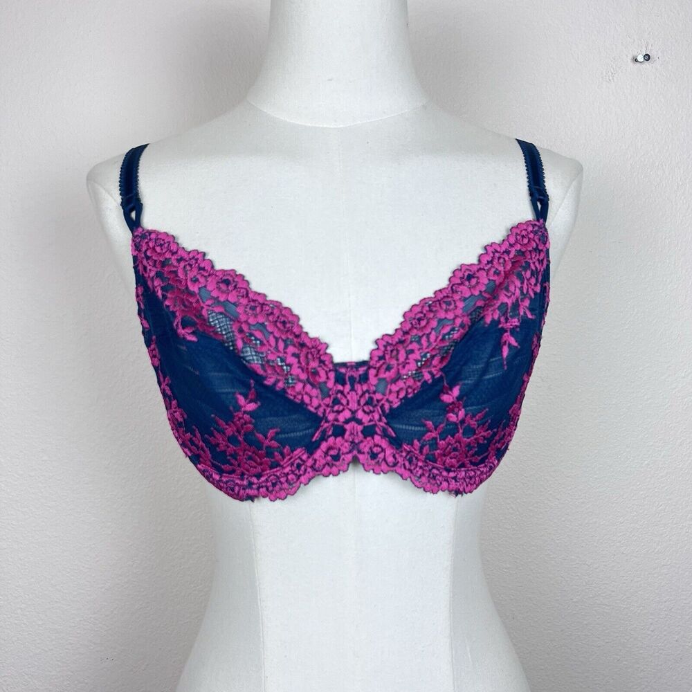 Wacoal Bra Womens Thirty Four C Floral Lace Underwire Embroidered Sexy Intimates